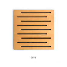 Slotted Hole Acoustical Boards Wall Covering Perforated Acoustic Wooden Panel